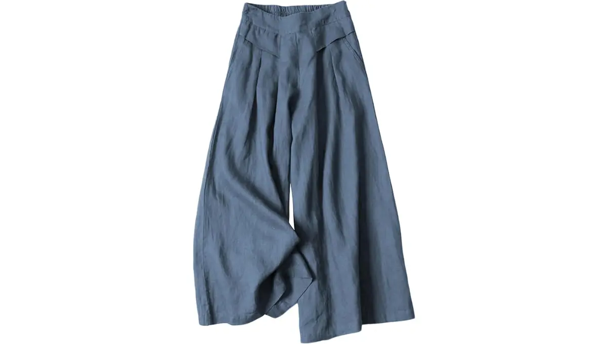Bianstore Women's Linen Culottes Wide Leg Pants Bianstore Women's Linen Culottes Wide Leg Pants
