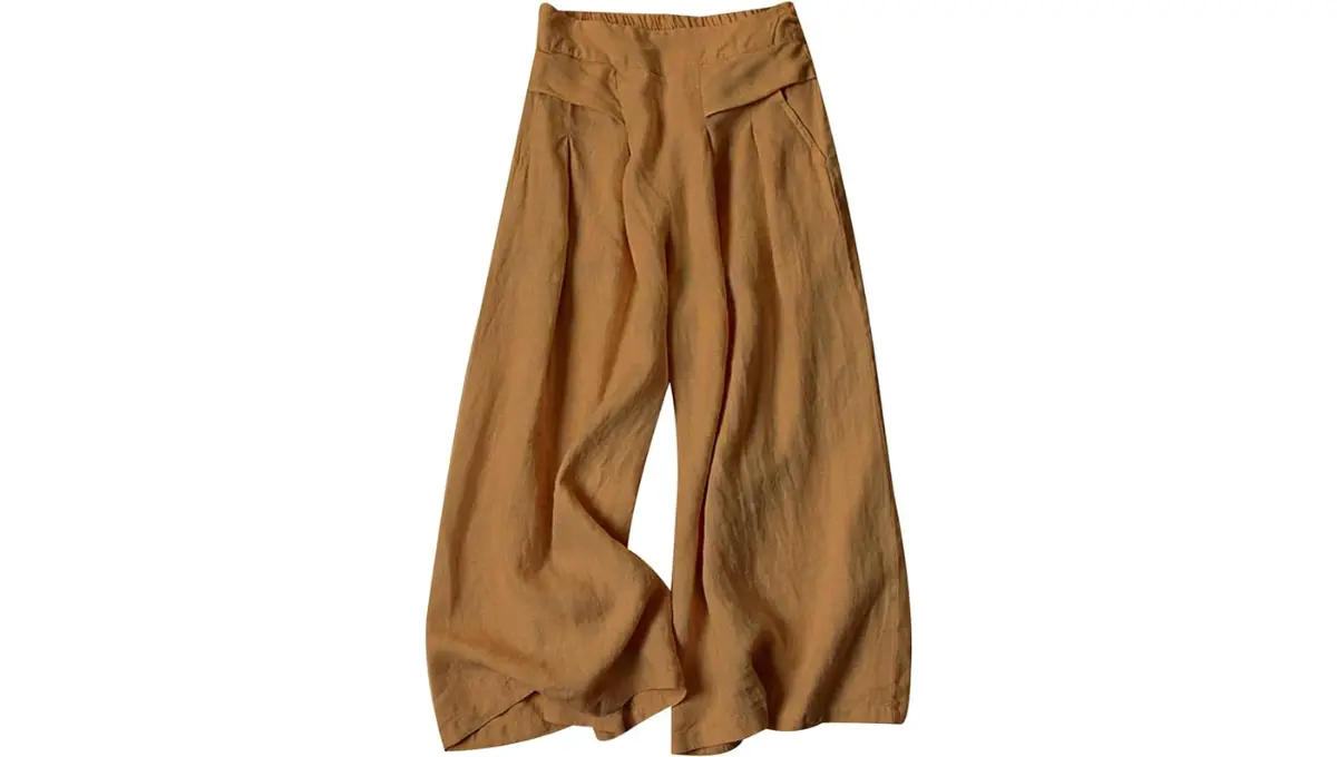 Gihuo Women' s Culottes Linen Blend Wide Leg Pants Gihuo Women' s Culottes Linen Blend Wide Leg Pants