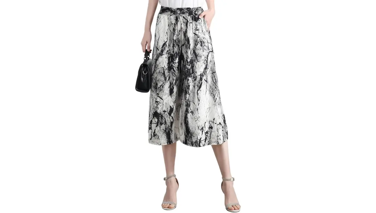 Japelessor Women's Vintage High Waist Culottes Japelessor Women's Vintage High Waist Culottes