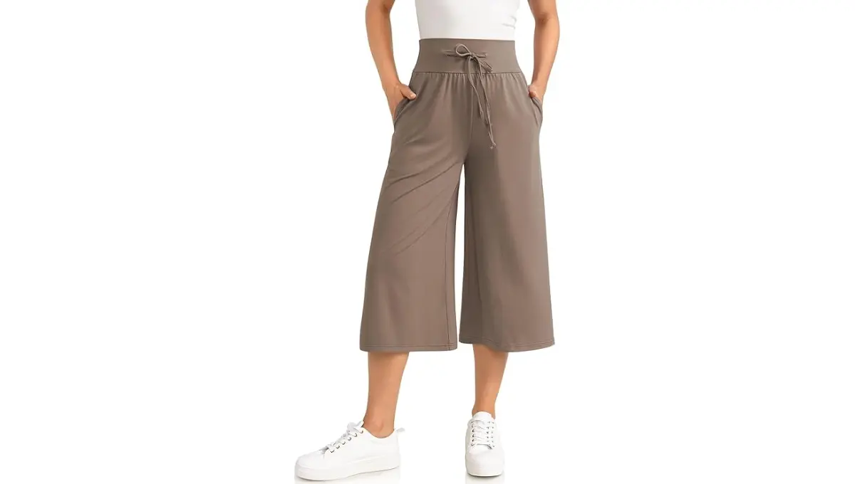 TARSE Women's Cropped Palazzo Culottes Pants TARSE Women's Cropped Palazzo Culottes Pants