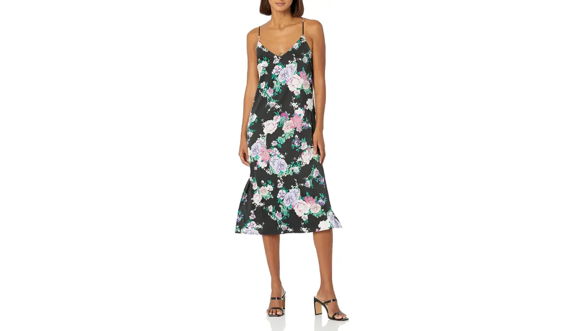 The Drop Women's Ana Silky V-Neck Slip Dress