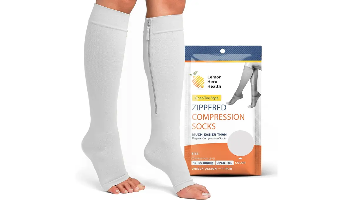 Health Zipper Compression Socks for Women By Lemon Hero