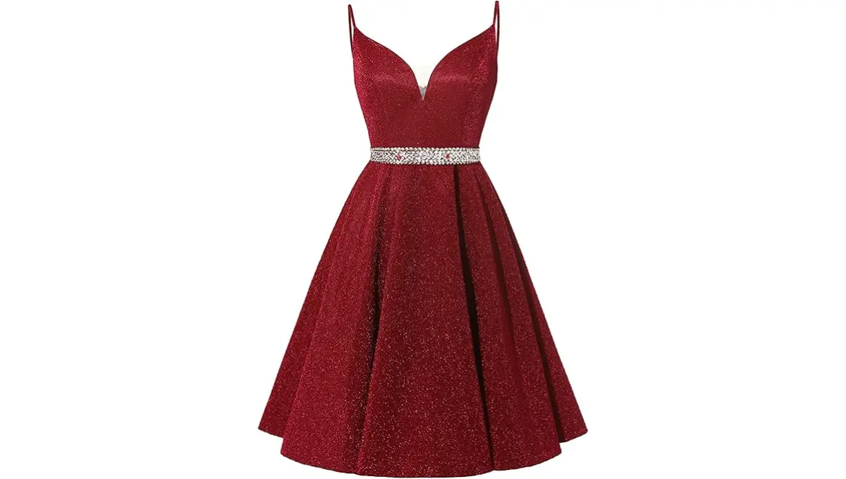 Yexinbridal Satin Homecoming Dresses Spaghetti Straps