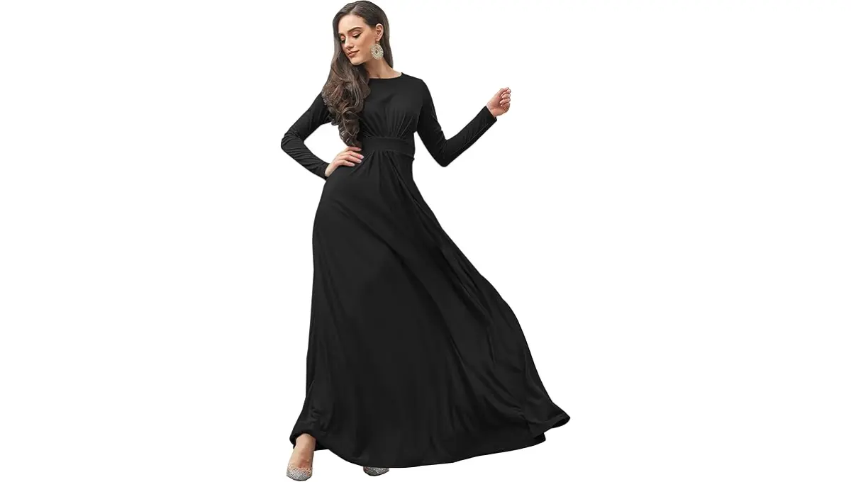 KOH KOH Women's Long Sleeve Maxi Wedding Dress