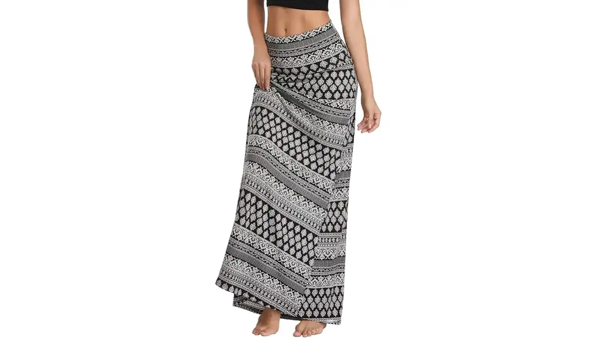 Urban CoCo Women's High Waist A-Line Pleated Midi Skirt