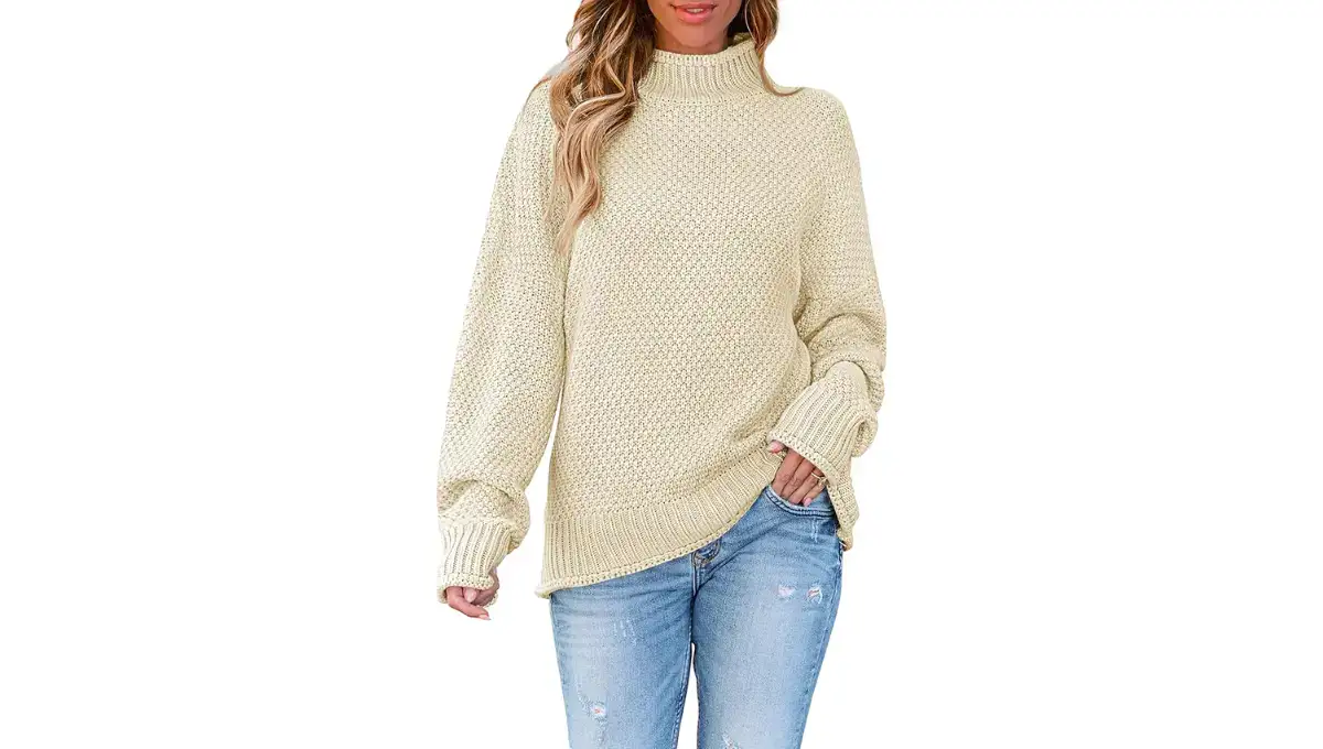 ZESICA Women's Oversized Turtleneck Sweater
