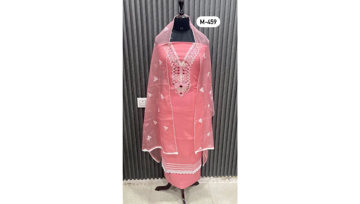 Dusty Pink Muslin Suit Set