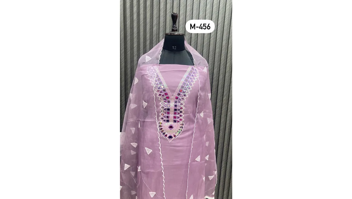 Pastel Purple Muslin Suit Set