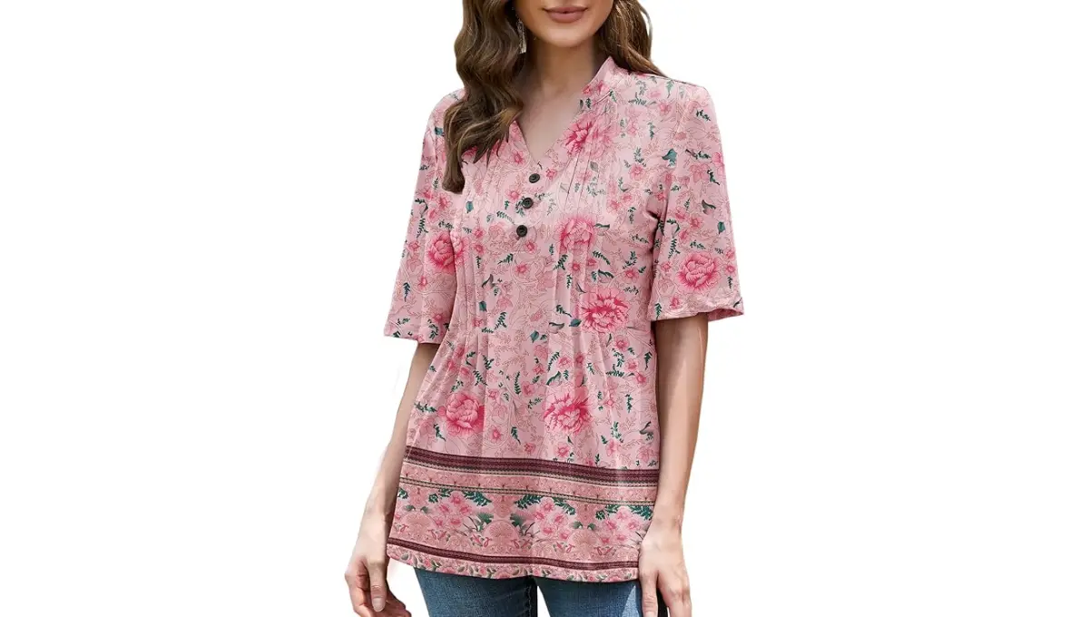 HOCOSIT Women's Floral Print Pleated Short