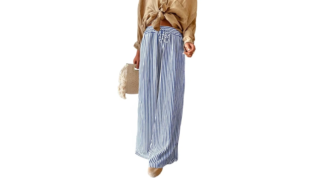 Acelitt Drawstring Casual Trousers with Pockets