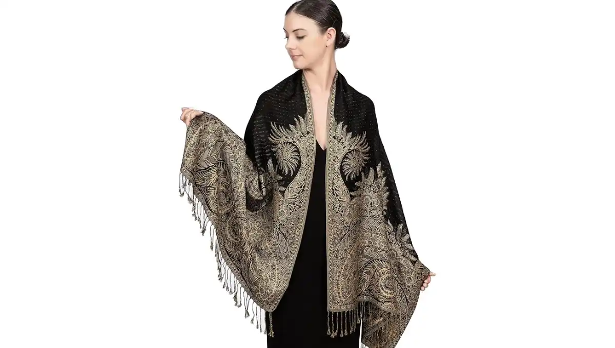 Achillea Soft Silky Reversible Paisley Pashmina Shawl Wrap Scarf