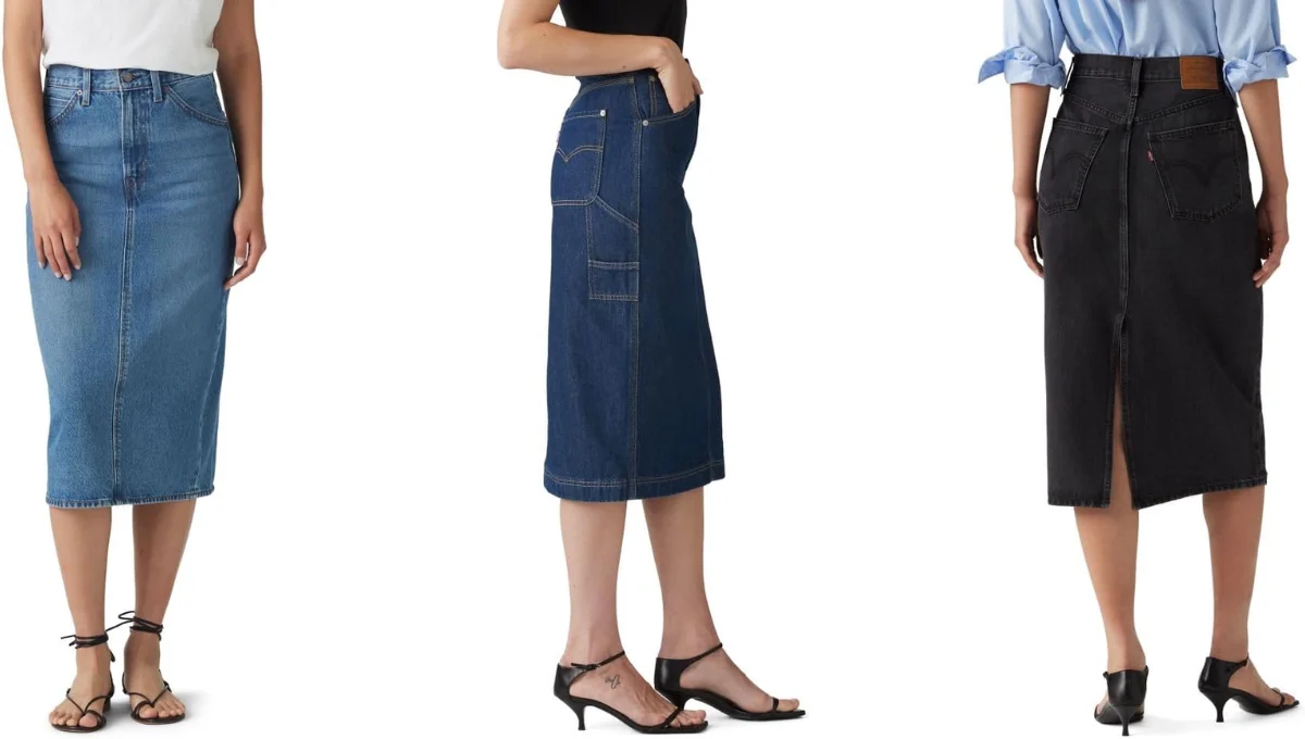 Levi's Women's High-Rise Slit Denim Skirt