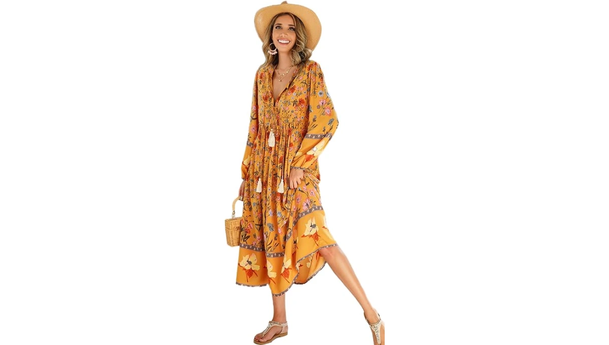 R.Vivimos Boho Tassel Midi Dress