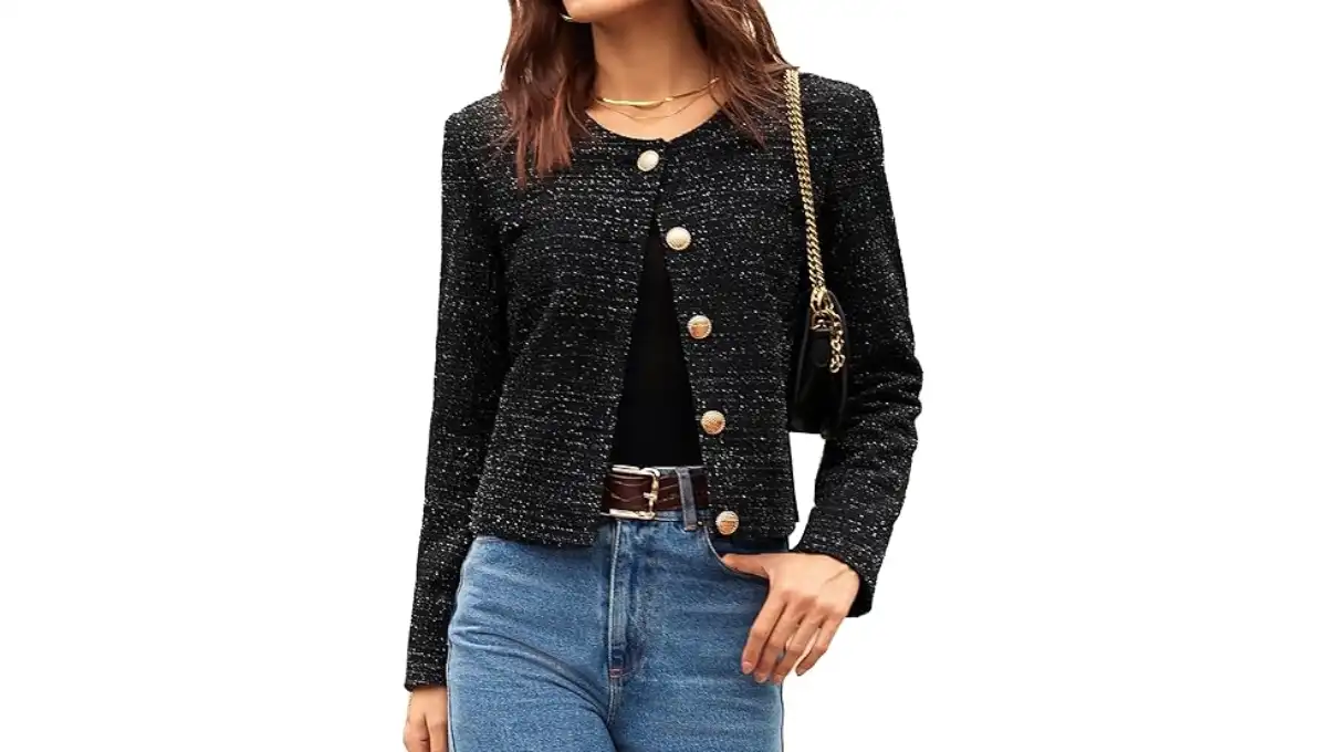 GRACE KARIN Tweed Blazer