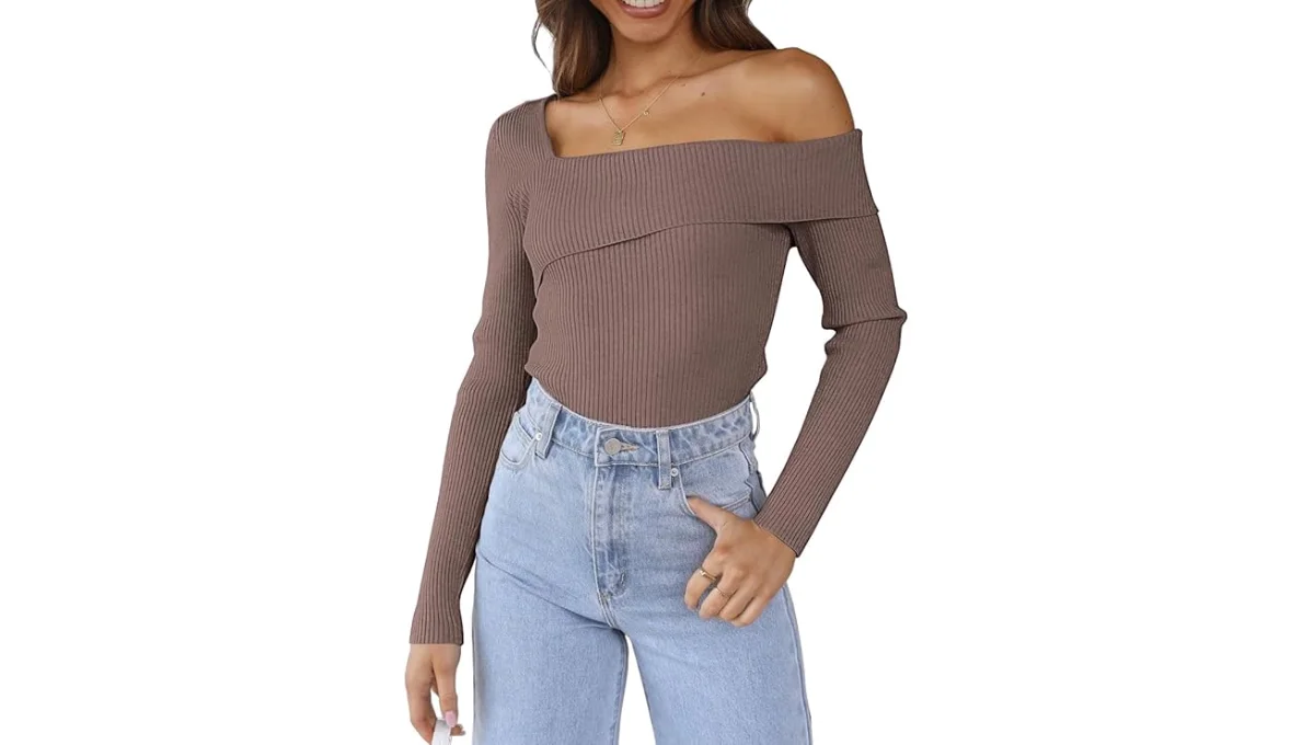 LILLUSORY One‑Shoulder Knit Top