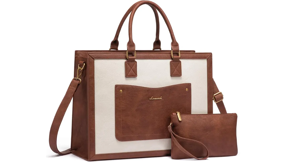 LOVEVOOK Leather Work Bag