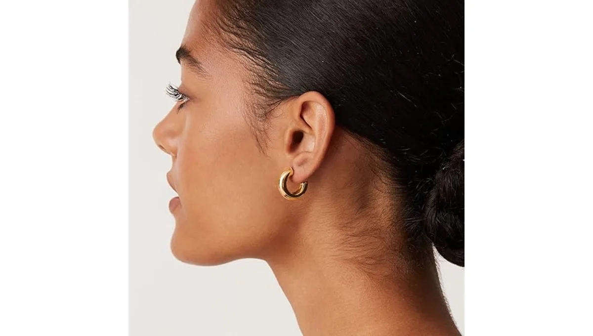 PAVOI Chunky Gold Hoop Earrings