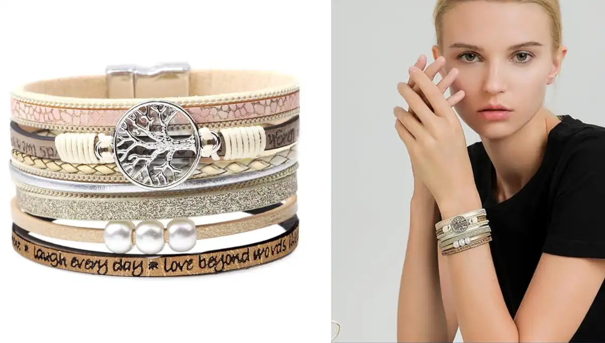 Inspirational Tree of Life Leather Friendship Bracelet