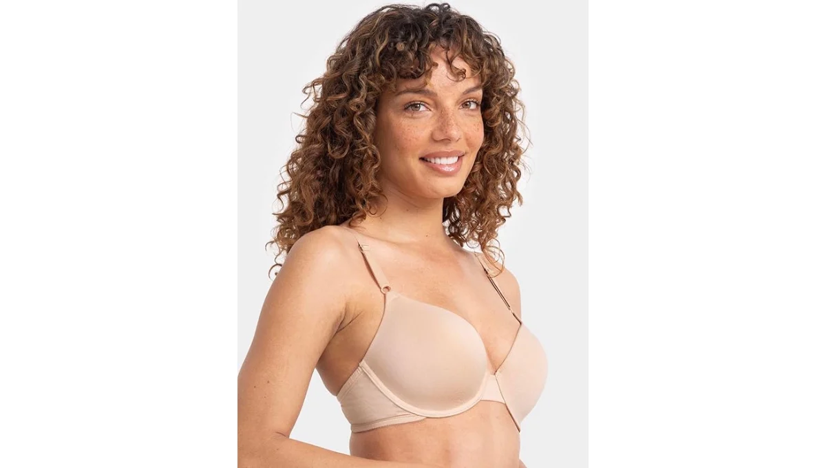 Fruit of the Loom Front‑Close Seamless Wire‑Free Push‑Up Bra