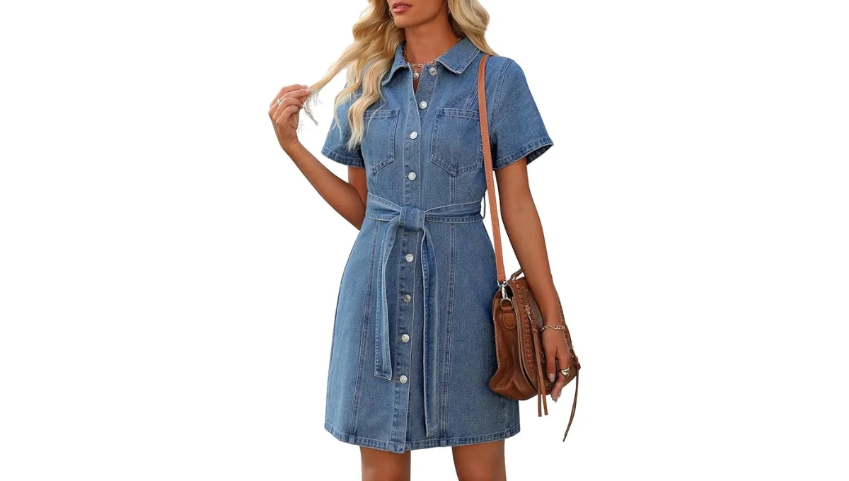 Nitzana Denim Babydoll Shirt-Dress