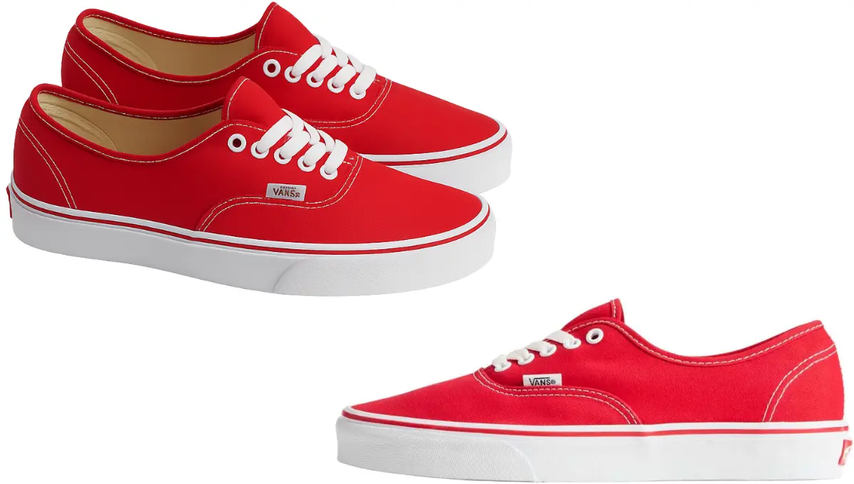 Vans Authentic Red Canvas Sneakers