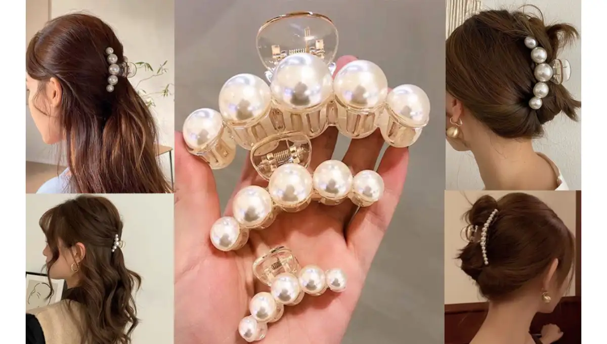 Agirlvct Pearl Hair Clips Set