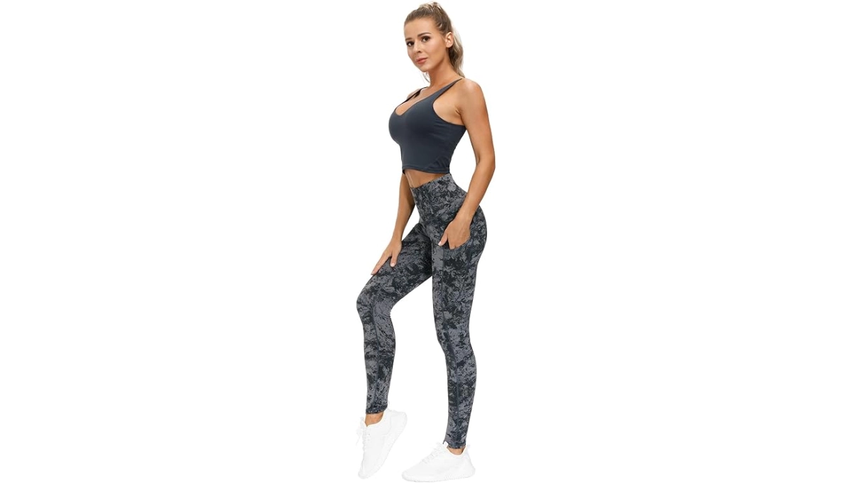 THE GYM PEOPLE Thick High Waist Yoga Pants with Pockets