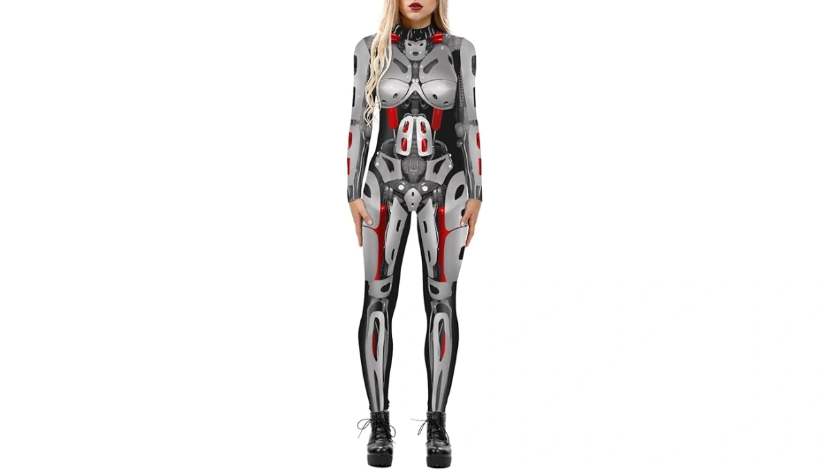 metallic gown