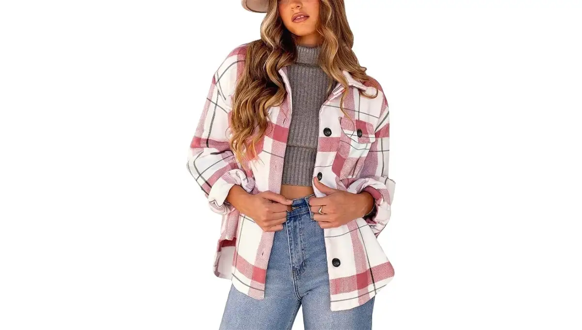 AUTOMET Women’s Plaid Flannel Shacket