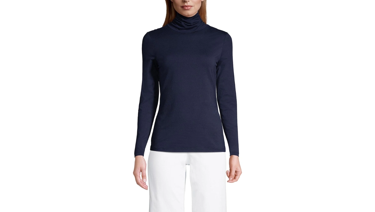 Lands’ End Lightweight Jersey Long Sleeve Turtleneck