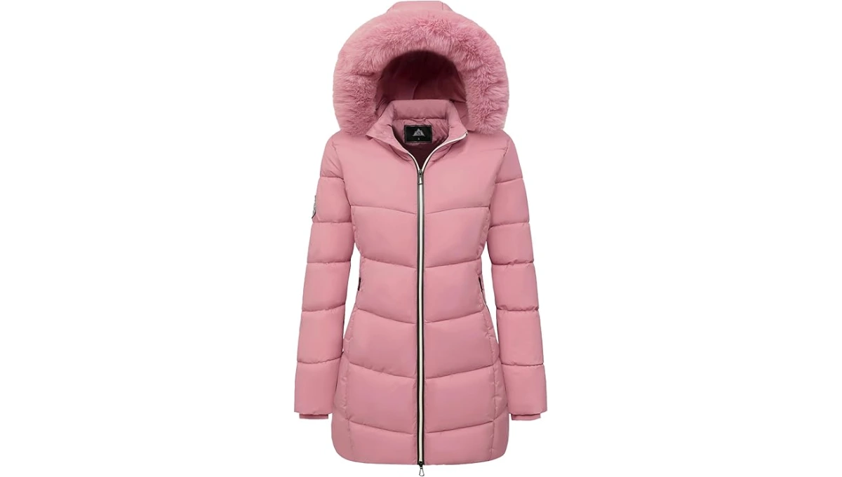MOERDENG Women’s Windproof Waterproof Hooded Puffer Coat