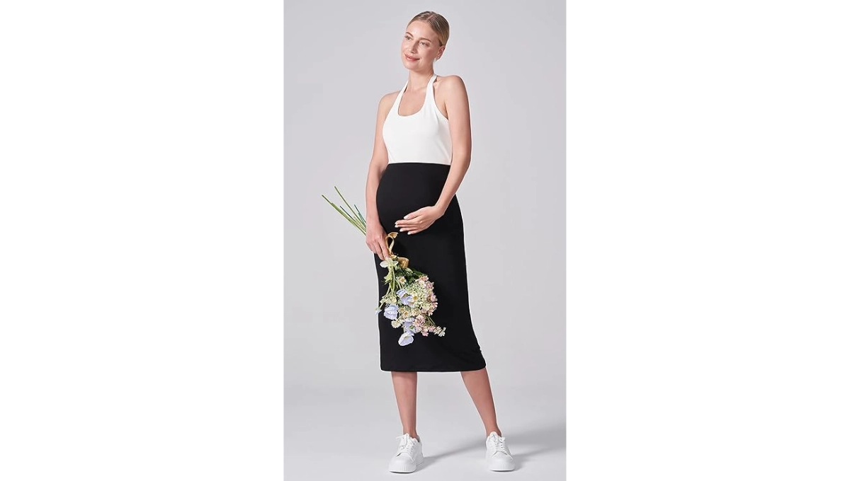 POSHDIVAH Women's Maternity Pencil Skirt
