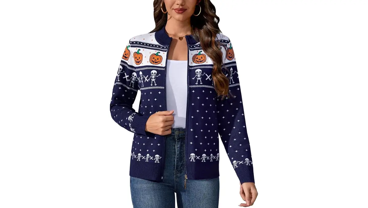 Totatuit Women’s Zippered Knit Cardigan Sweater