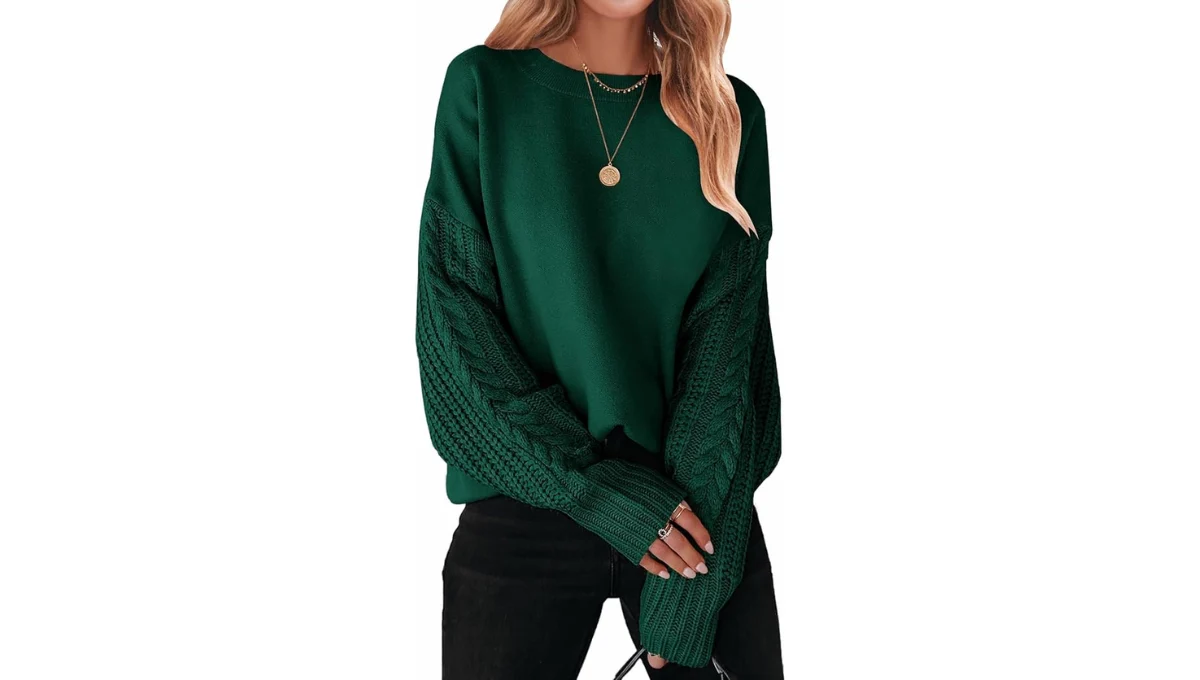 ZESICA Women’s Chunky Cable Knit Oversized Sweater