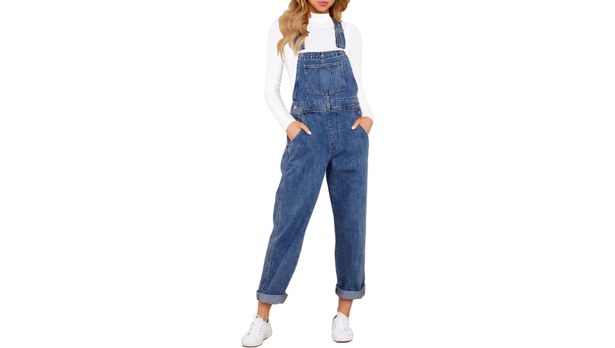 LookbookStore Women’s Stretch Denim Bib Overalls