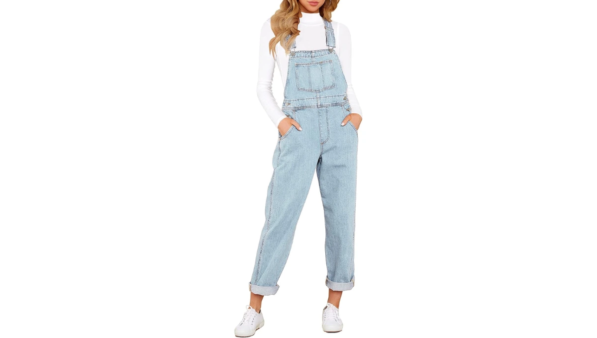 luvamia Women’s Casual Denim Bib Overalls