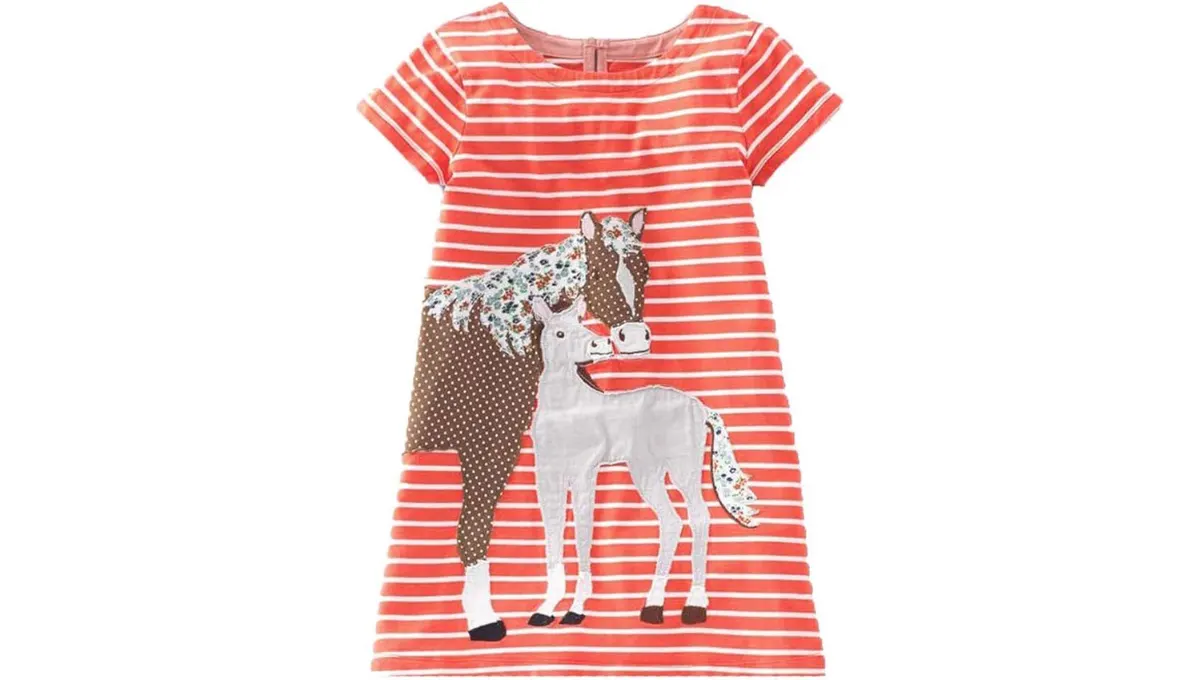 Youlebao Girls Cotton Long Sleeve Cartoon Dress