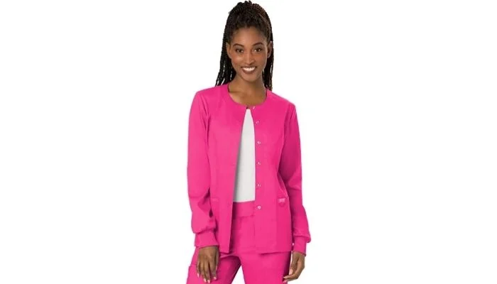 2. Cherokee Women Warm Up Scrubs Jacket